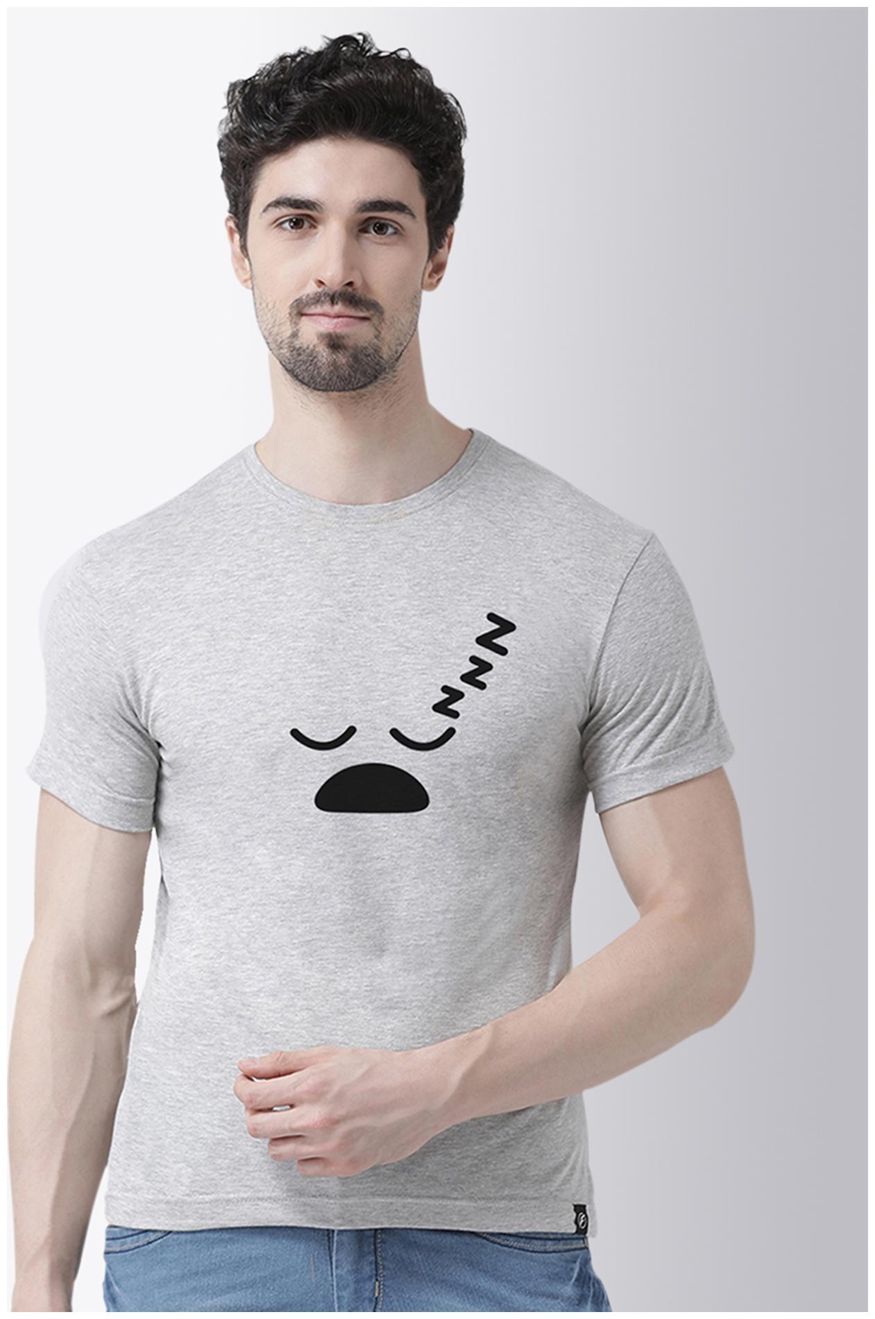 

Friskers Men Grey Slim fit Cotton Round neck T-Shirt - Pack Of 1
