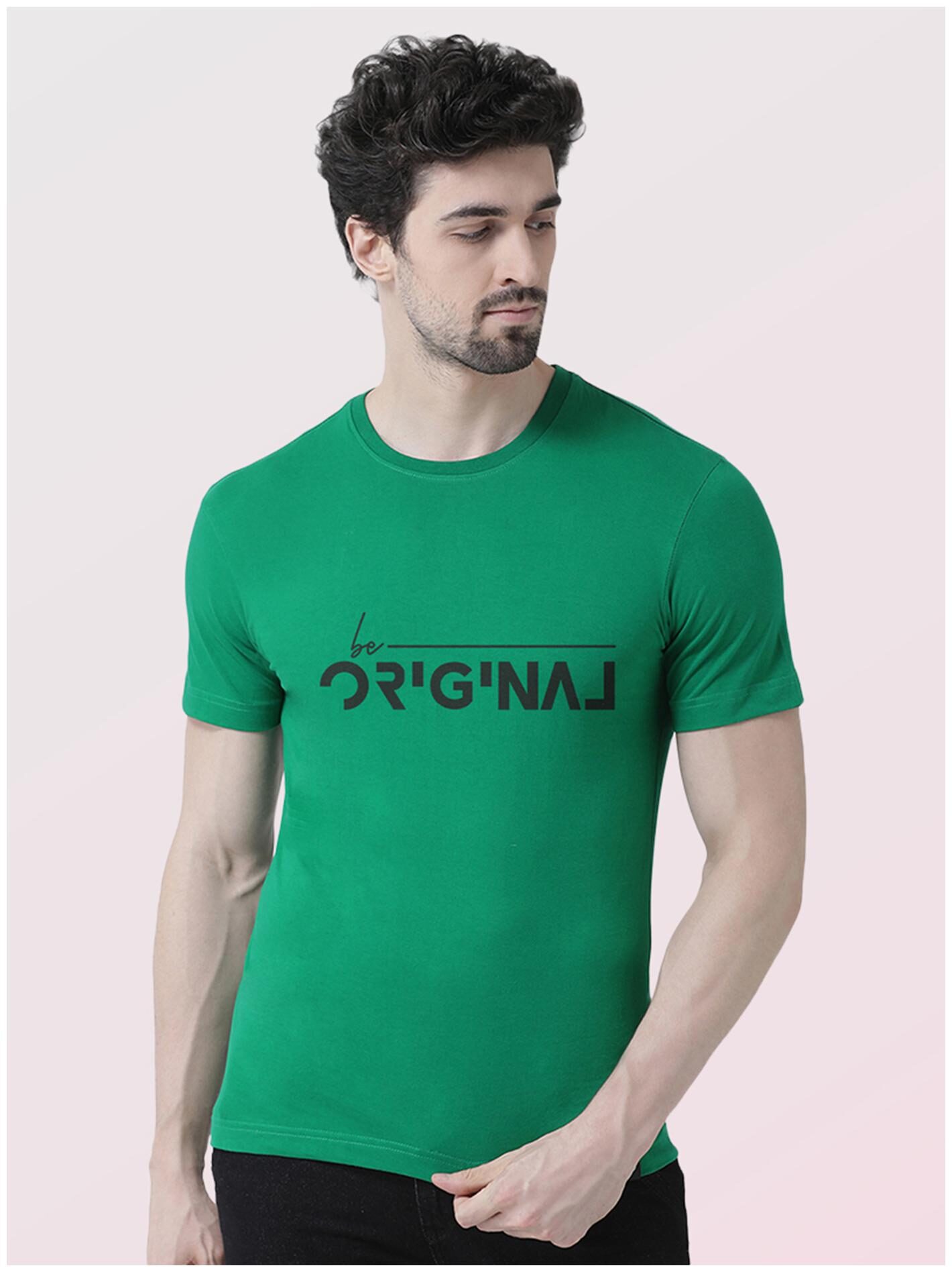 

Friskers Men Green Slim fit Cotton Round neck T-Shirt - Pack Of 1
