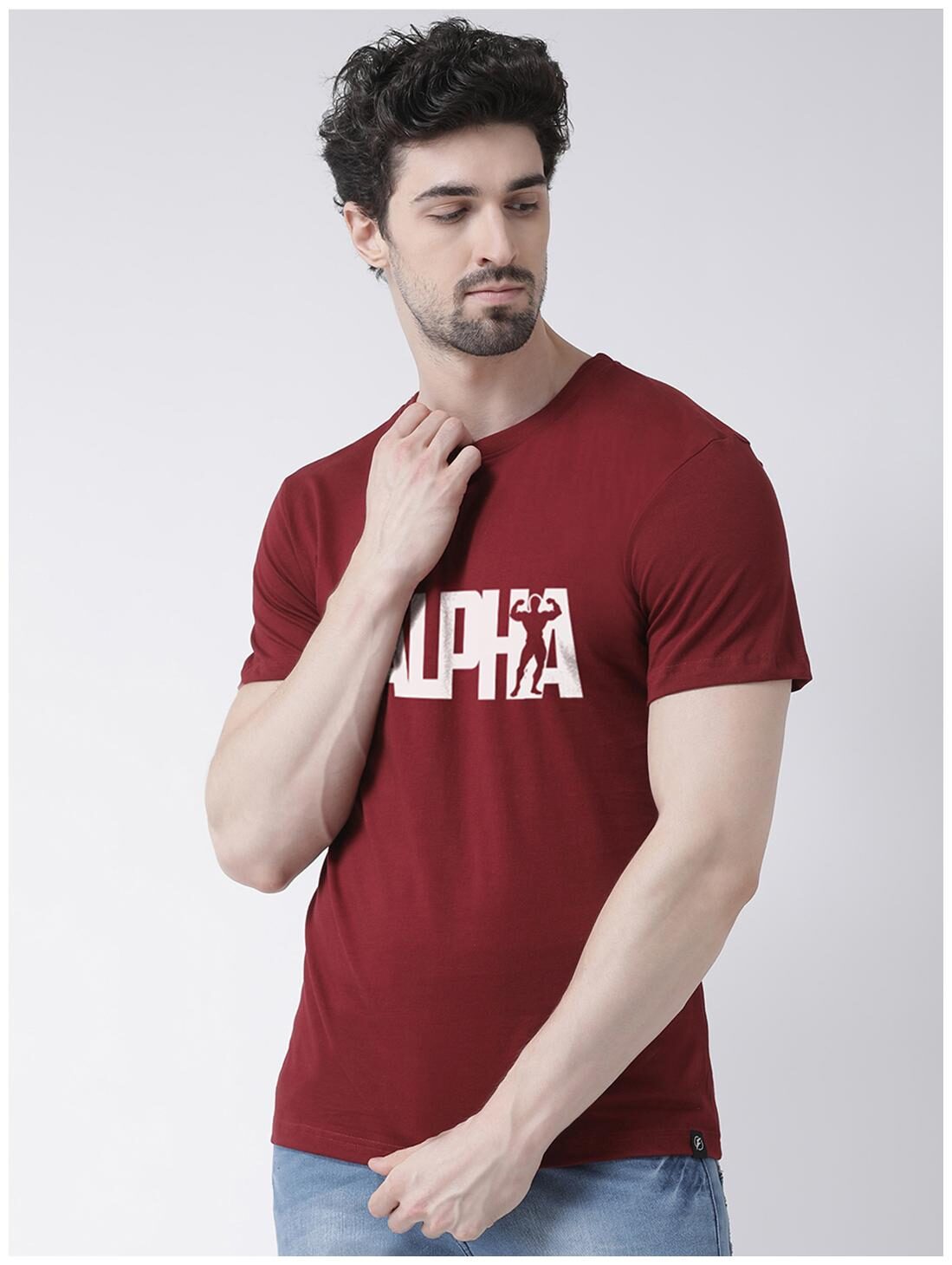 

Friskers Men Maroon Slim fit Cotton Round neck T-Shirt - Pack Of 1
