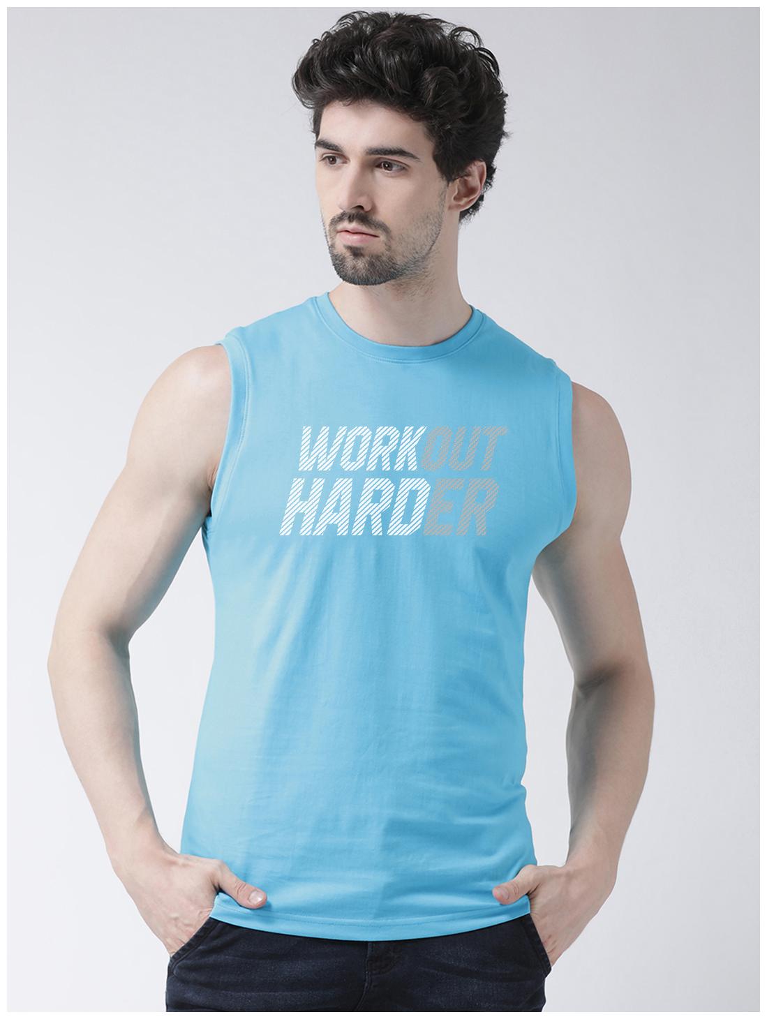 

Friskers Men Turquoise Slim fit Cotton Round neck T-Shirt - Pack Of 1