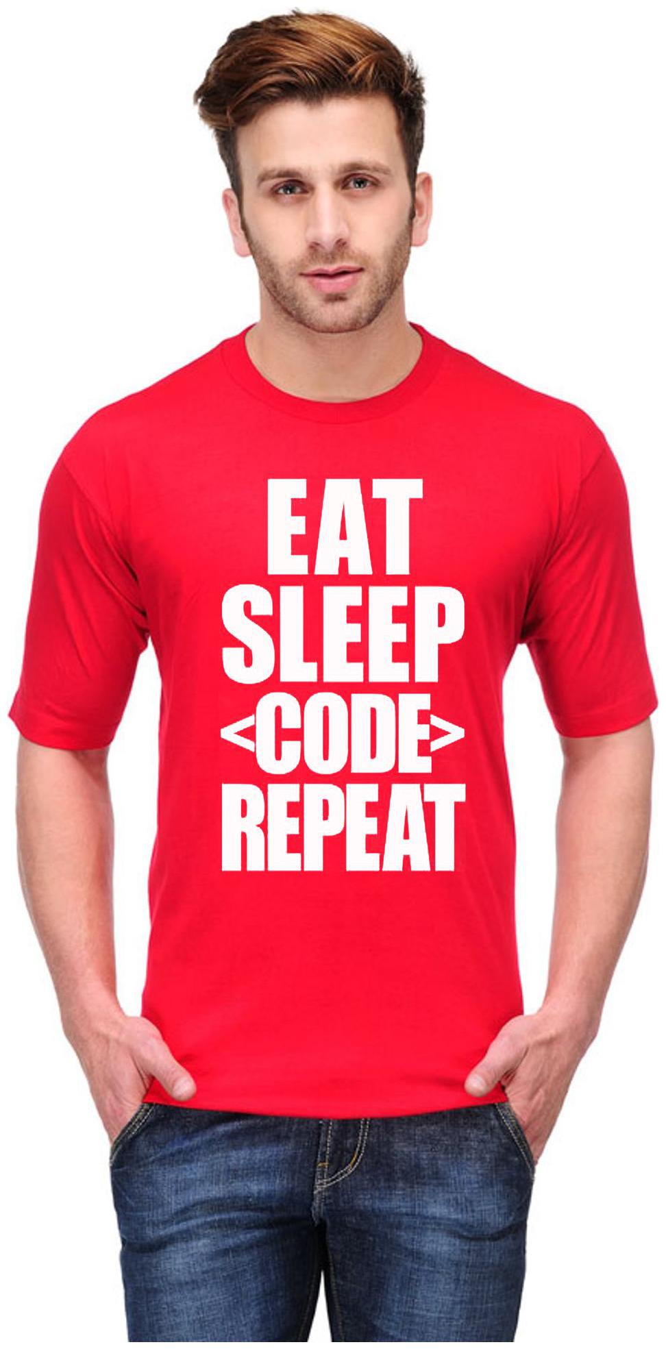 

Friskers Men Red Regular fit Cotton Round neck T-Shirt - Pack Of 1