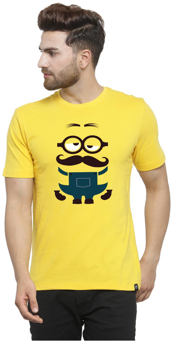 

Friskers Men Yellow Regular fit Cotton Round neck T-Shirt - Pack Of 1