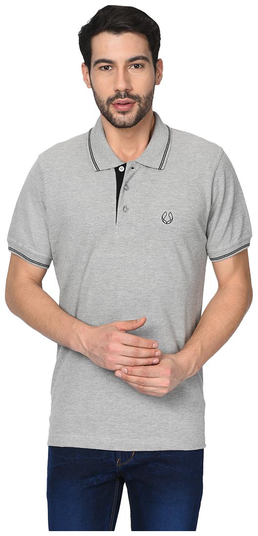 

FRUCH Men Grey Regular fit Cotton Polo collar T-Shirt - Pack Of 1