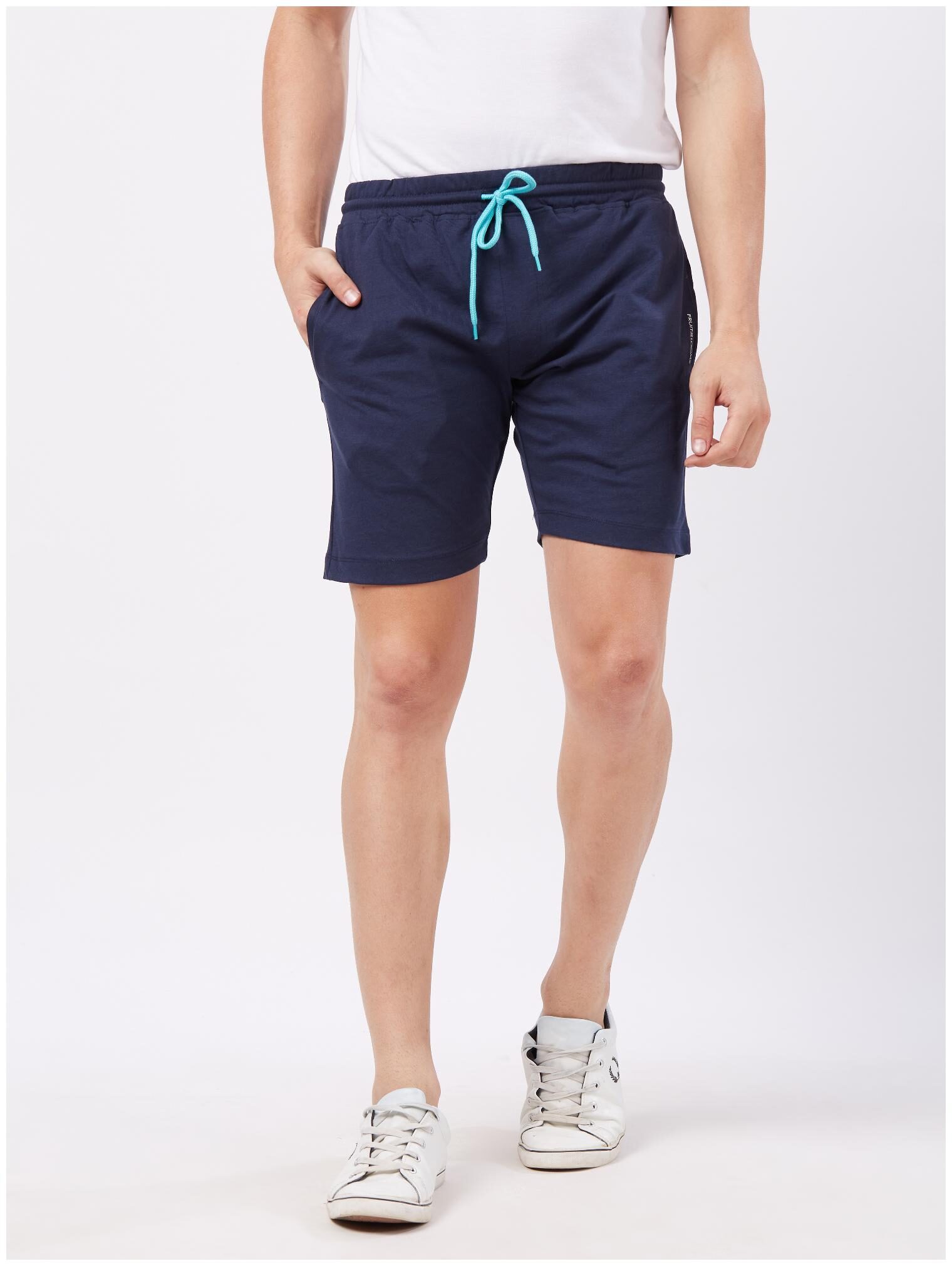 

Fruit Of The Loom Blended Men Solid Regular Shorts Blue