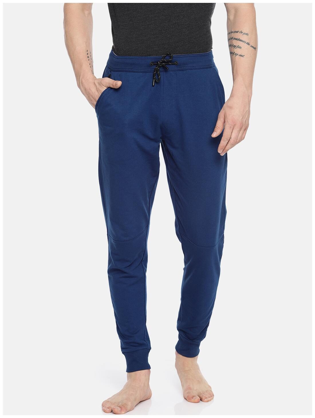 

Fruit Of The Loom Men Blue Solid Slim fit Joggers