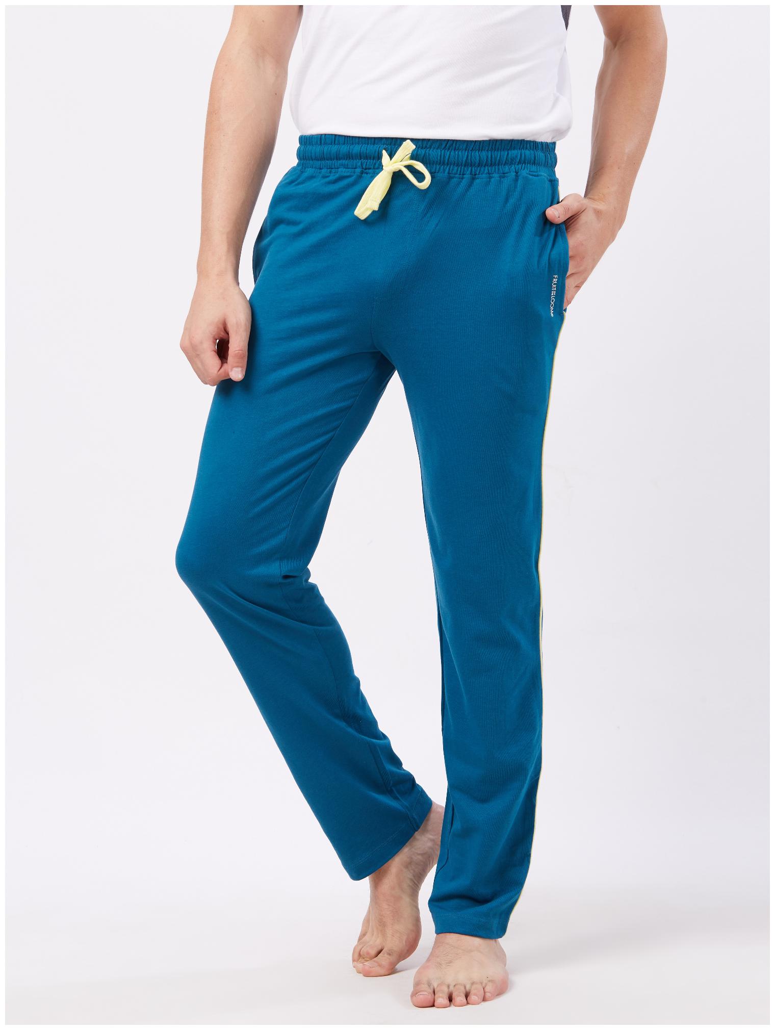

Fruit Of The Loom Men Blue Solid Slim fit Track pants
