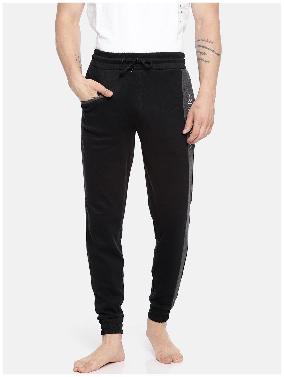 

Fruit Of The Loom Men Black Solid Slim fit Joggers