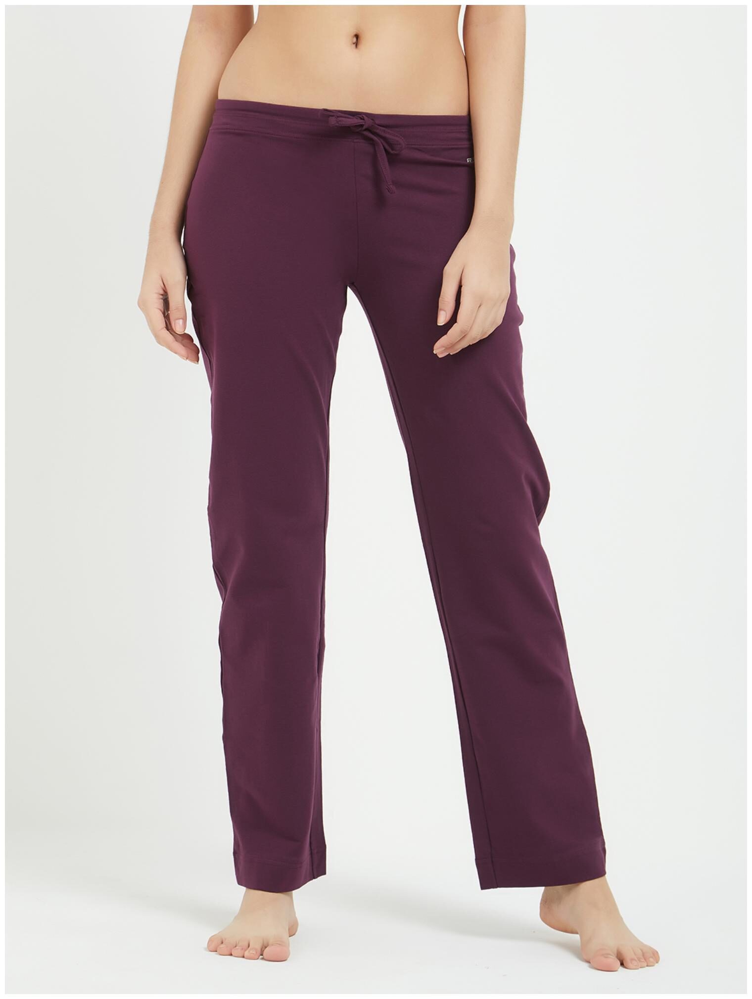 

Fruit Of The Loom Women Cotton Blend Regular Fit Track Pants -Purple