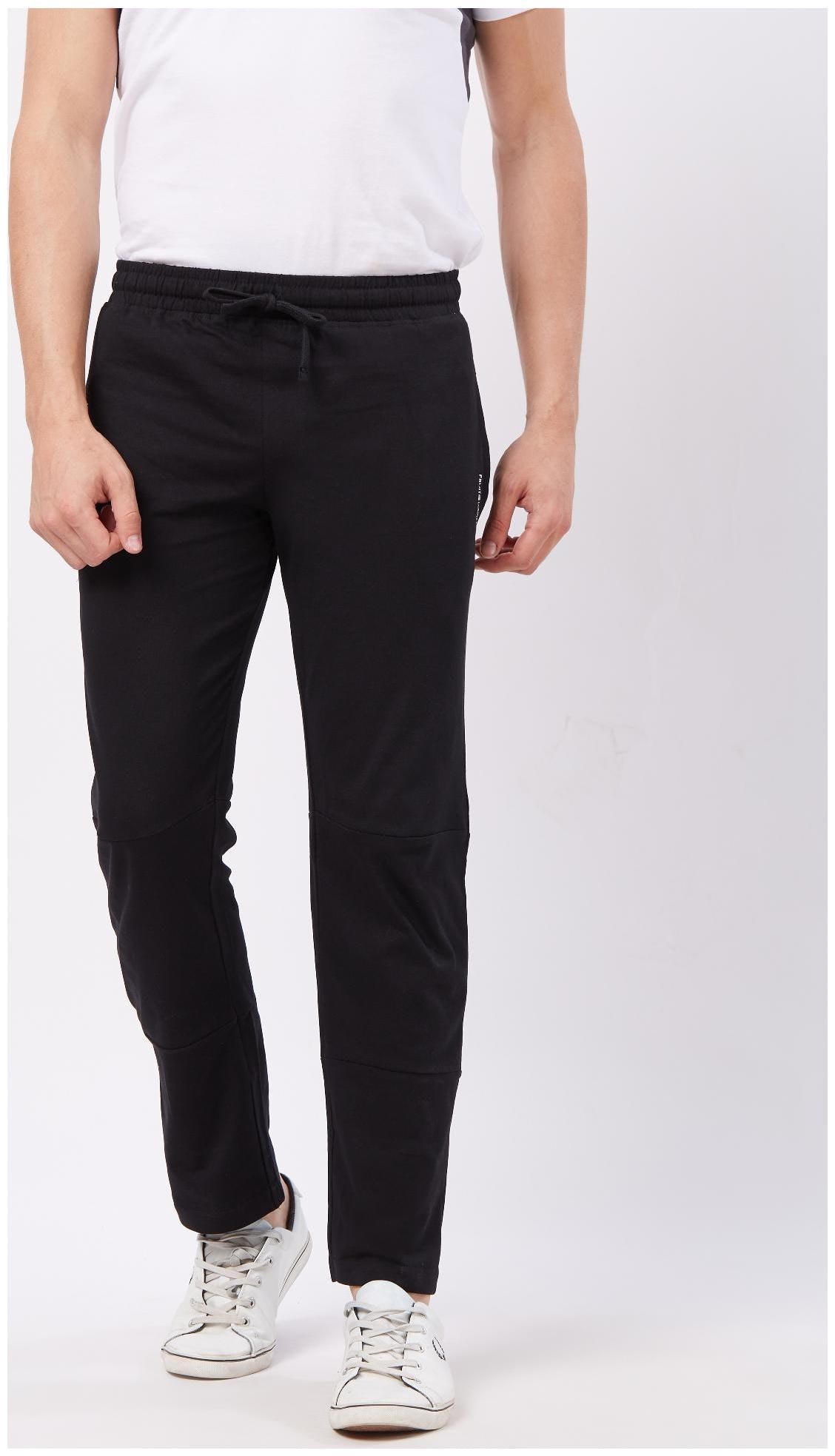 

Fruit Of The Loom Men Black Solid Regular fit Regular trousers