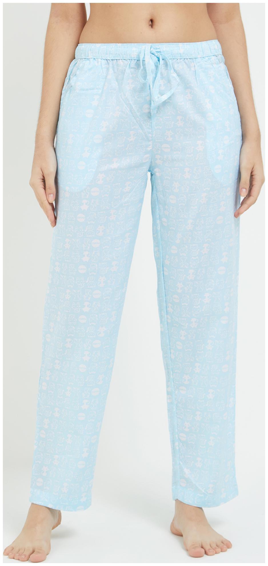 

Fruit Of The Loom Women Blue Regular fit Regular pants