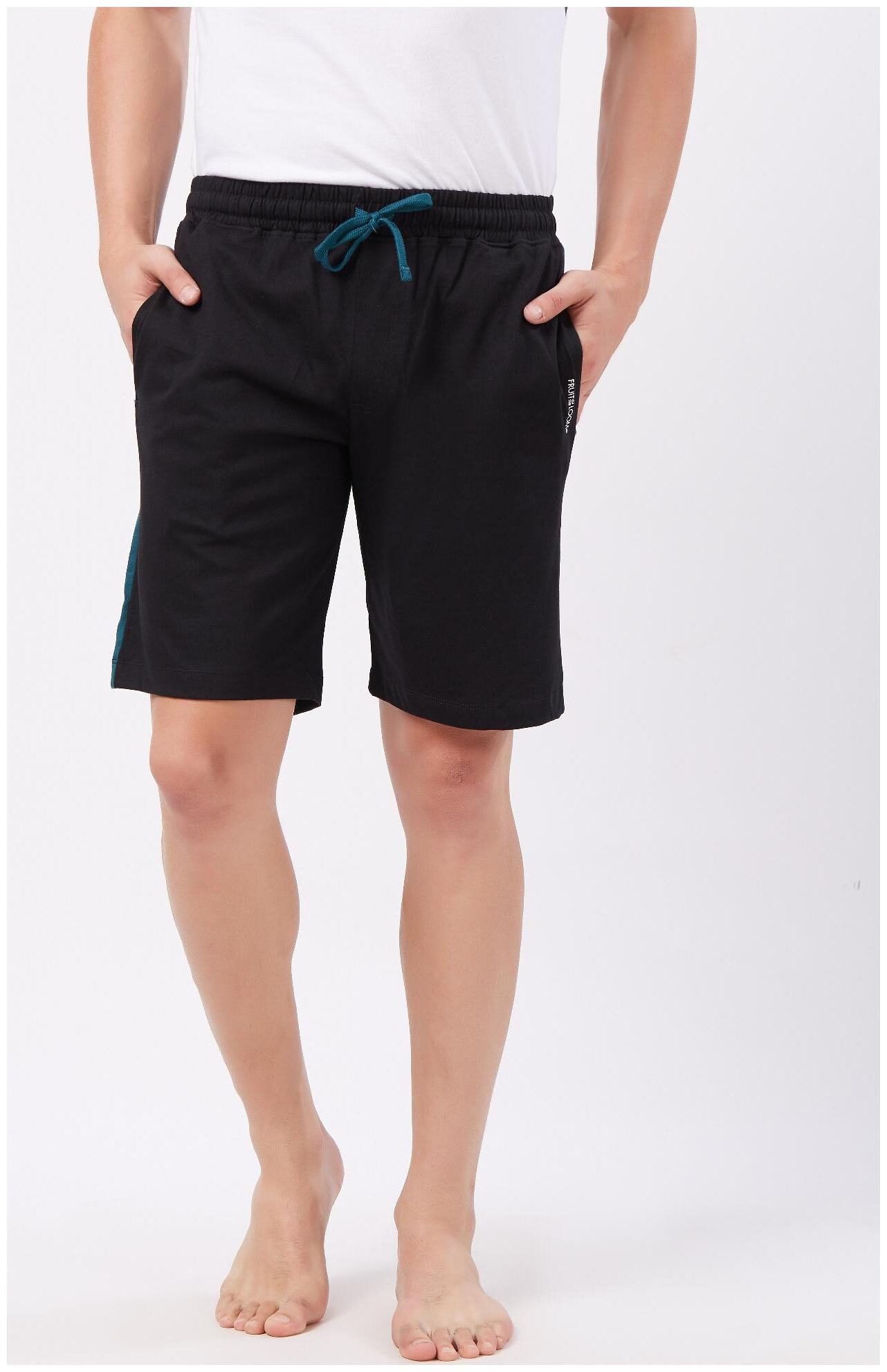

Fruit Of The Loom Men Black Regular Fit Regular Shorts