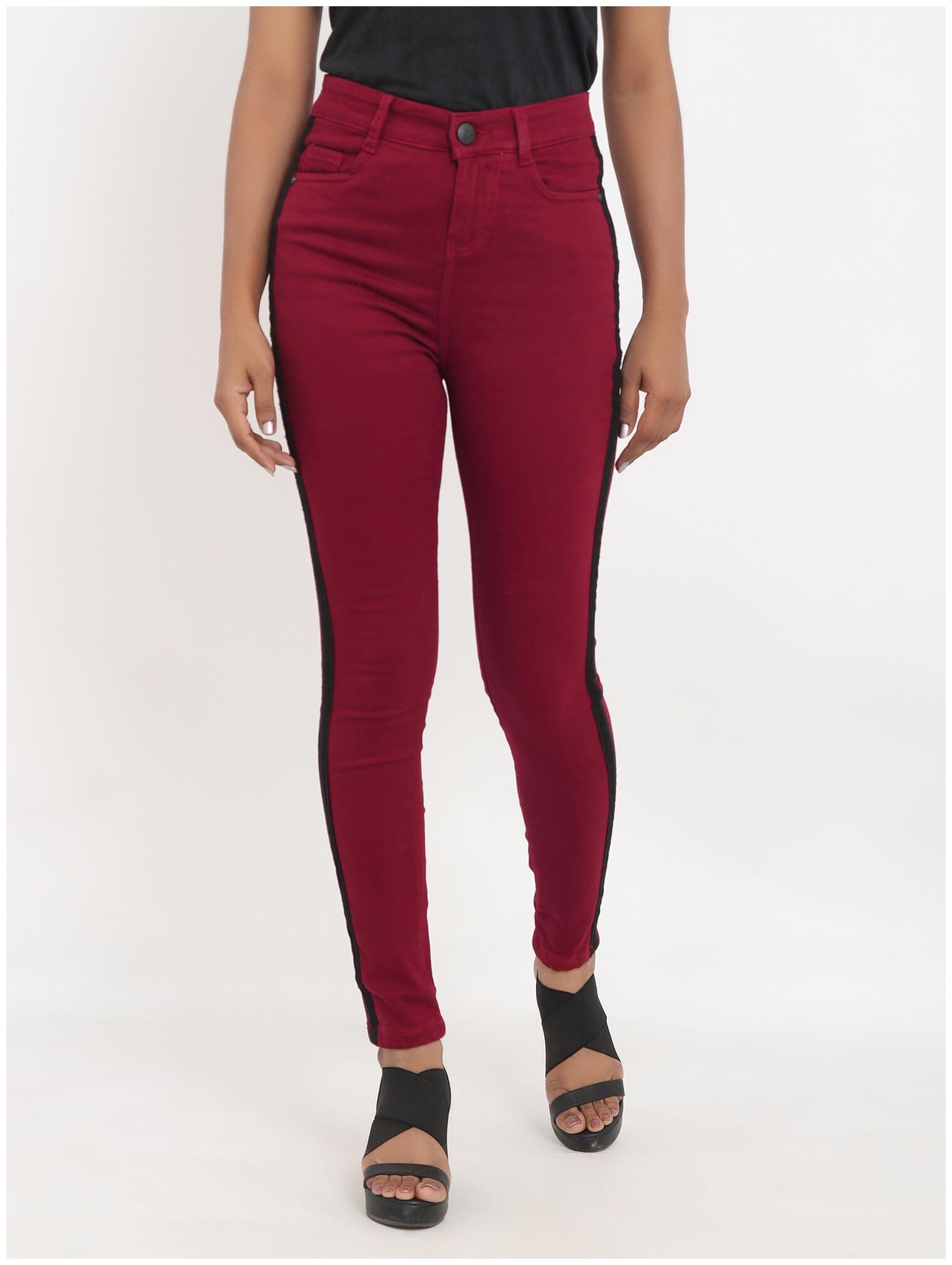 

FUEL CLOTHING Women Maroon Slim fit Jeans