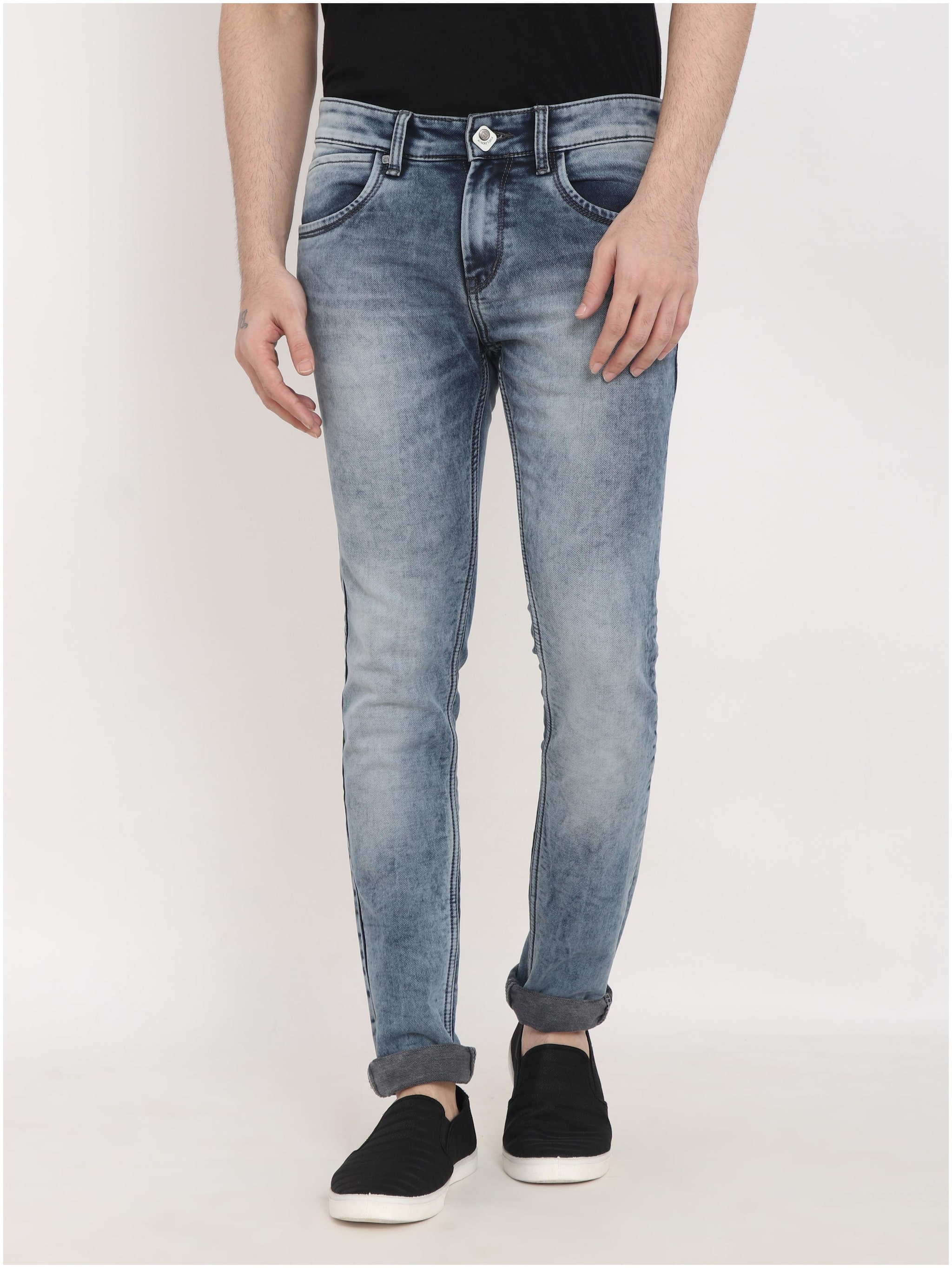 

FUEL CLOTHING Men Blue Slim Fit Jeans