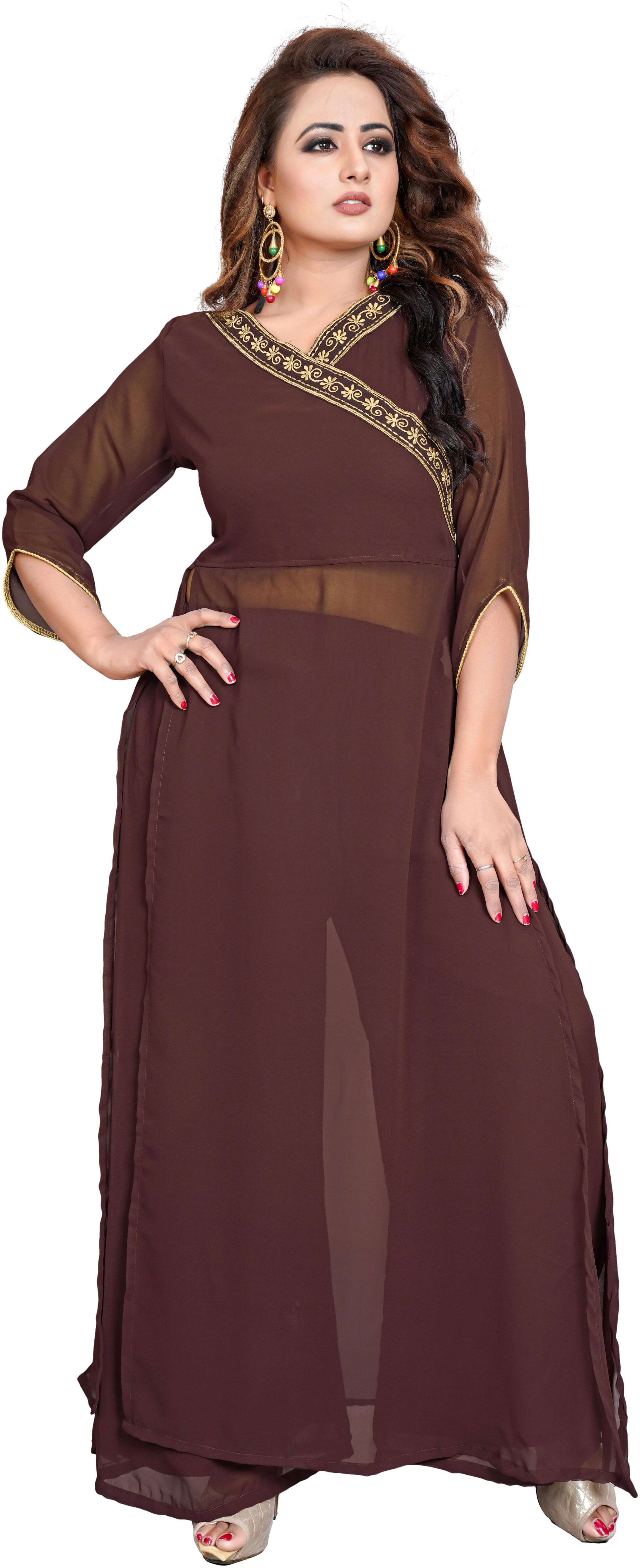 

Fumvel Georgette Kurti Plazo set for Women