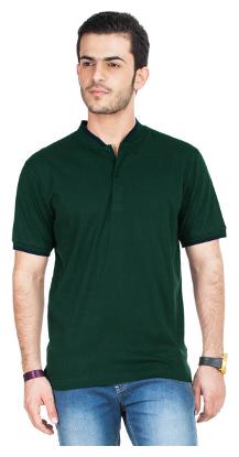 

FUNKY GUYS Men Green Slim fit Cotton Blend Henley neck T-Shirt - Pack Of 1