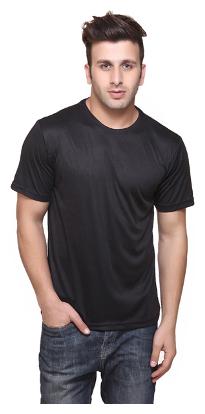 

FUNKY GUYS Men Black Slim fit Polyester Round neck T-Shirt - Pack Of 1