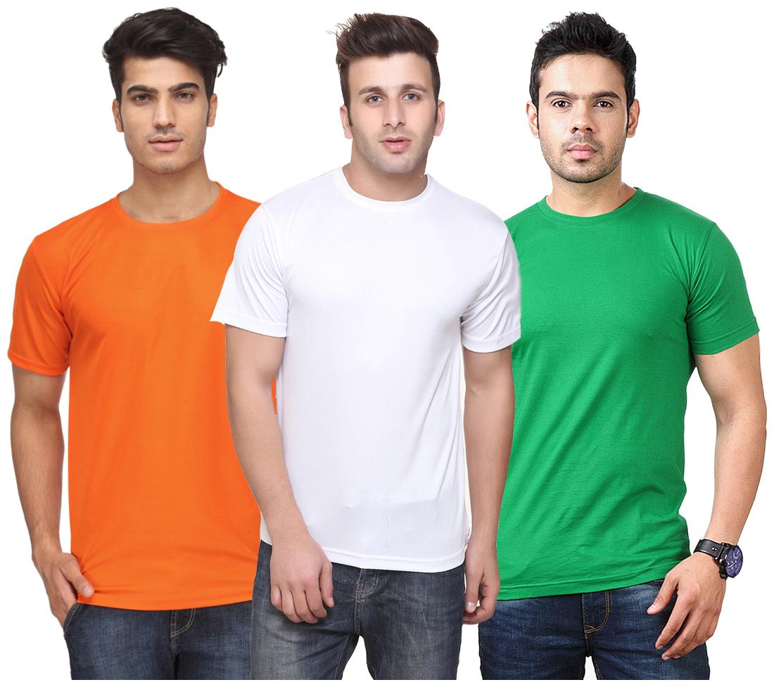 

FUNKY GUYS Men Orange Slim fit Cotton Round neck T-Shirt - Pack Of 1