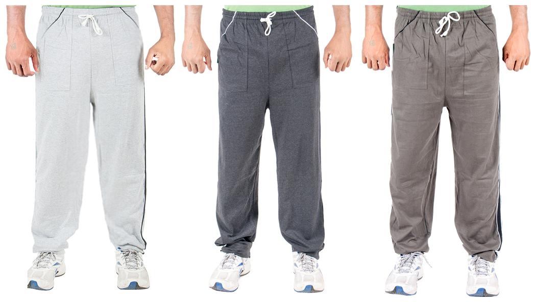 

FUNKY GUYS Men Grey Solid Loose fit Track pants