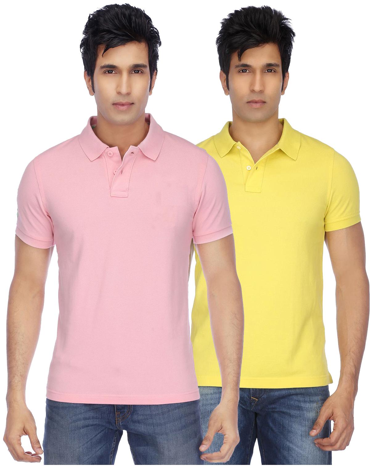 

KETEX Men Multi Slim fit Cotton Blend Polo collar T-Shirt - Pack Of 2