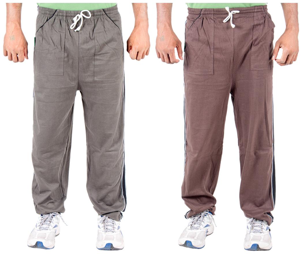 

FUNKY GUYS Men Brown Solid Regular fit Track pants