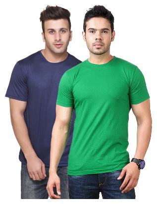 

FUNKY GUYS Men Multi Slim fit Polyester Round neck T-Shirt - Pack Of 2