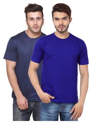 

FUNKY GUYS Men Multi Slim fit Polyester Round neck T-Shirt - Pack Of 2