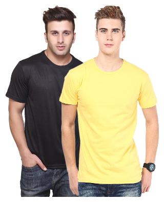

FUNKY GUYS Men Multi Slim fit Polyester Round neck T-Shirt - Pack Of 2
