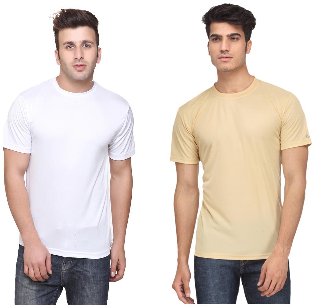 

FUNKY GUYS Men Multi Slim fit Polyester Round neck T-Shirt - Pack Of 2