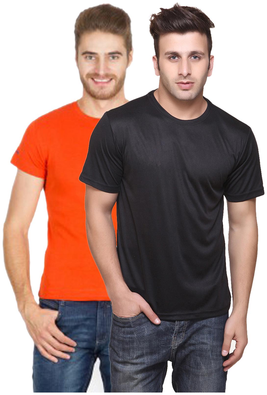 

FUNKY GUYS Men Multi Slim fit Polyester Round neck T-Shirt - Pack Of 2