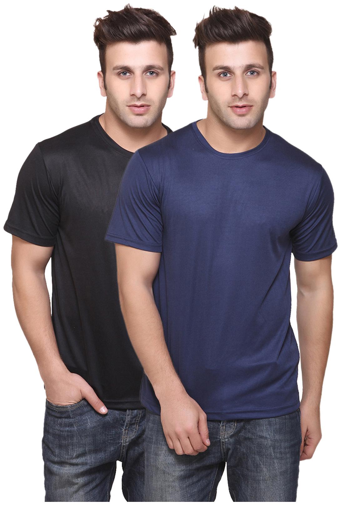 

FUNKY GUYS Men Multi Slim fit Polyester Round neck T-Shirt - Pack Of 2