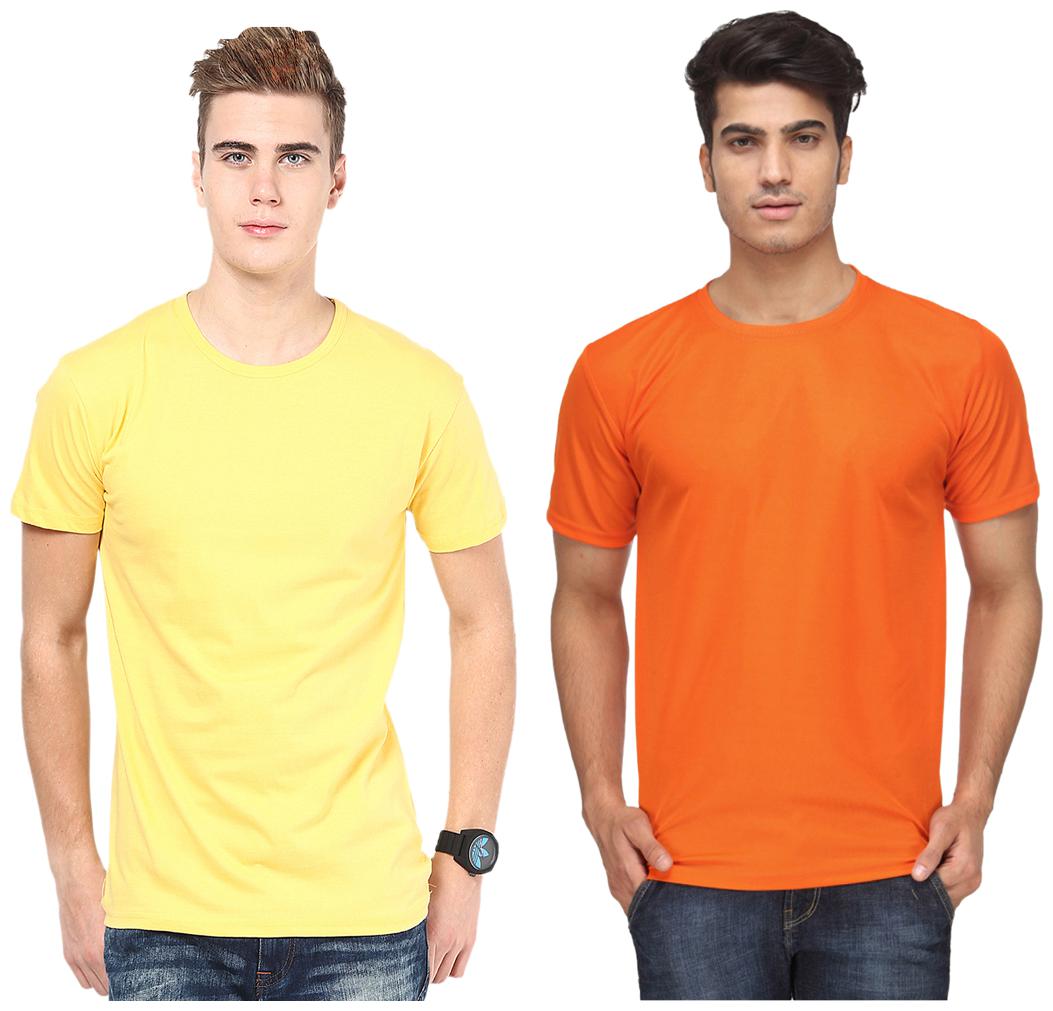 

FUNKY GUYS Men Multi Slim fit Polyester Round neck T-Shirt - Pack Of 2