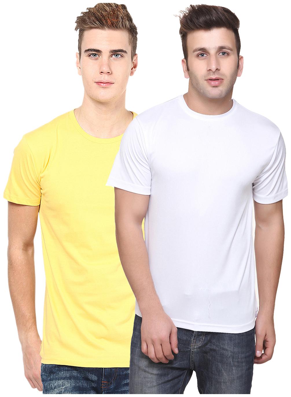 

FUNKY GUYS Men Multi Slim fit Polyester Round neck T-Shirt - Pack Of 2
