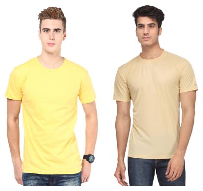 

FUNKY GUYS Men Multi Slim fit Polyester Round neck T-Shirt - Pack Of 2