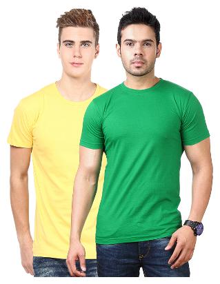 

FUNKY GUYS Men Multi Slim fit Polyester Round neck T-Shirt - Pack Of 2