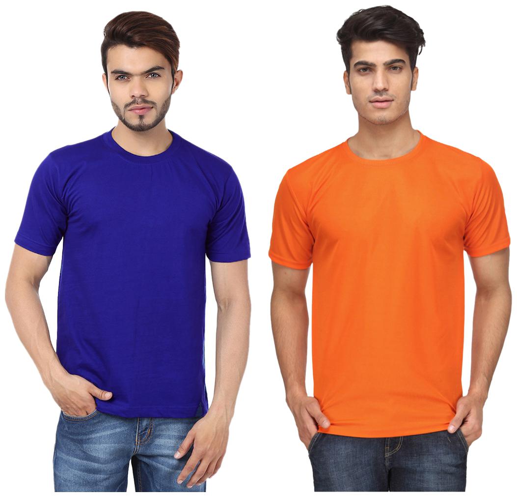 

FUNKY GUYS Men Multi Slim fit Polyester Round neck T-Shirt - Pack Of 2