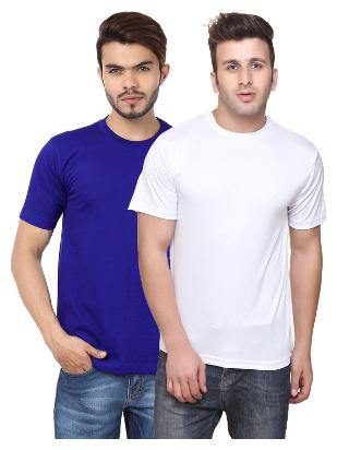 

FUNKY GUYS Men Multi Slim fit Polyester Round neck T-Shirt - Pack Of 2