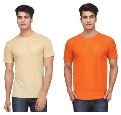 

FUNKY GUYS Men Multi Slim fit Polyester Round neck T-Shirt - Pack Of 2