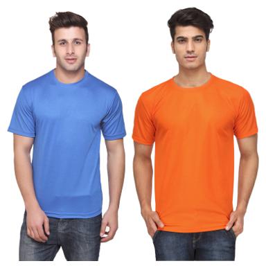 

FUNKY GUYS Men Multi Slim fit Polyester Round neck T-Shirt - Pack Of 2
