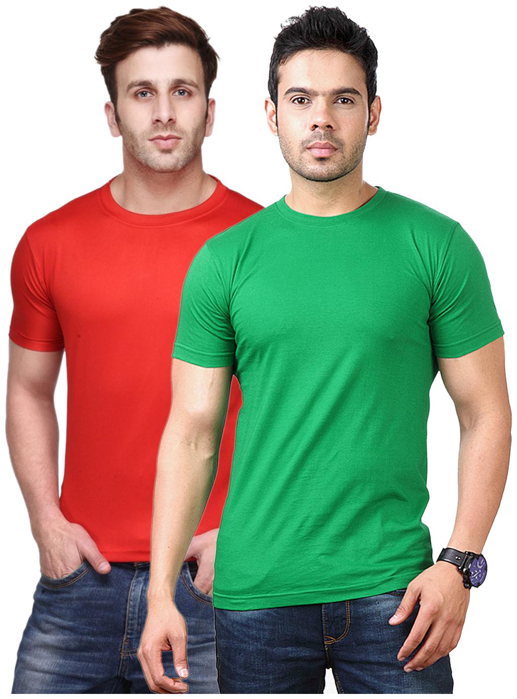 

FUNKY GUYS Men Multi Slim fit Polyester Round neck T-Shirt - Pack Of 2