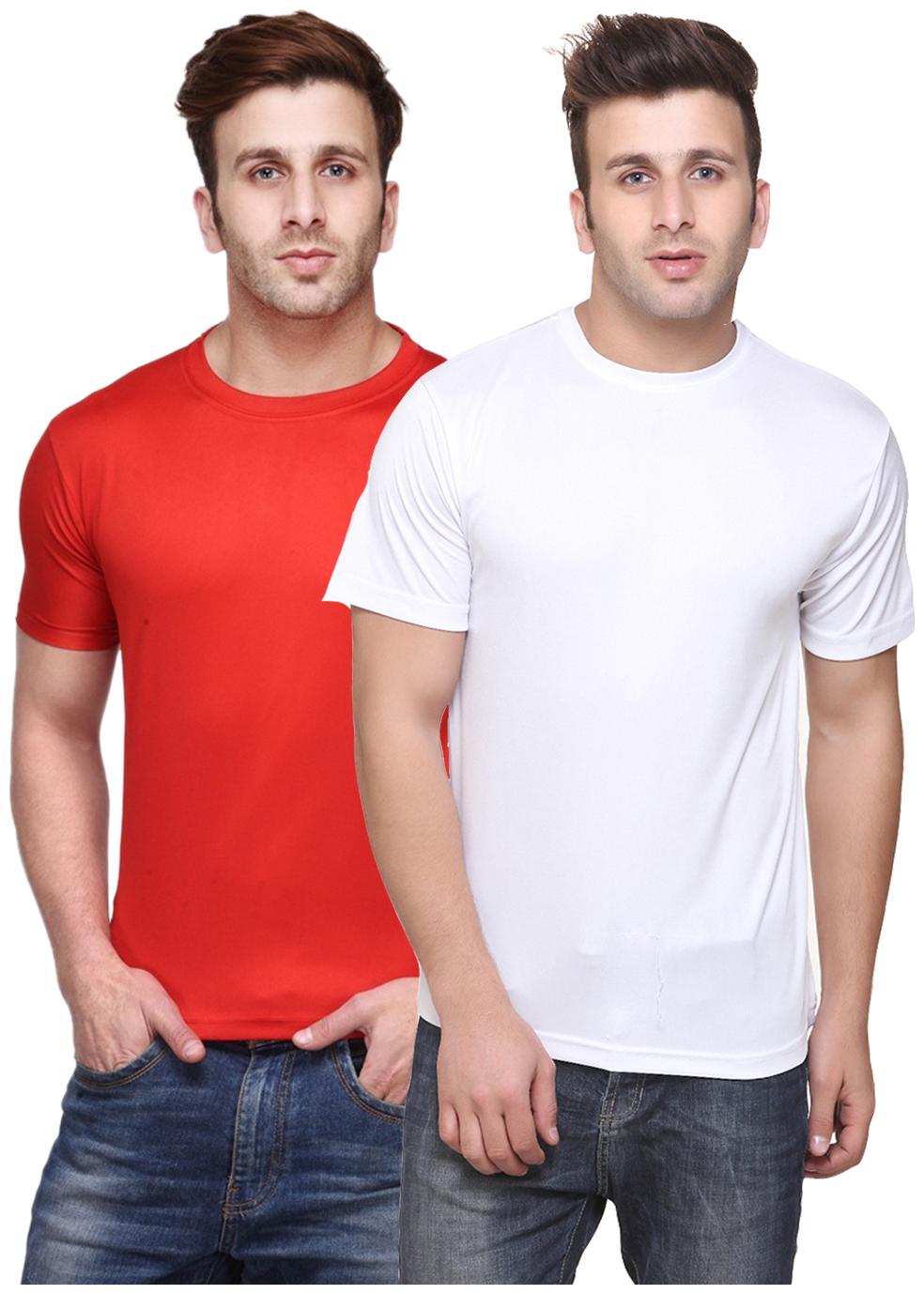 

FUNKY GUYS Men Multi Slim fit Polyester Round neck T-Shirt - Pack Of 2