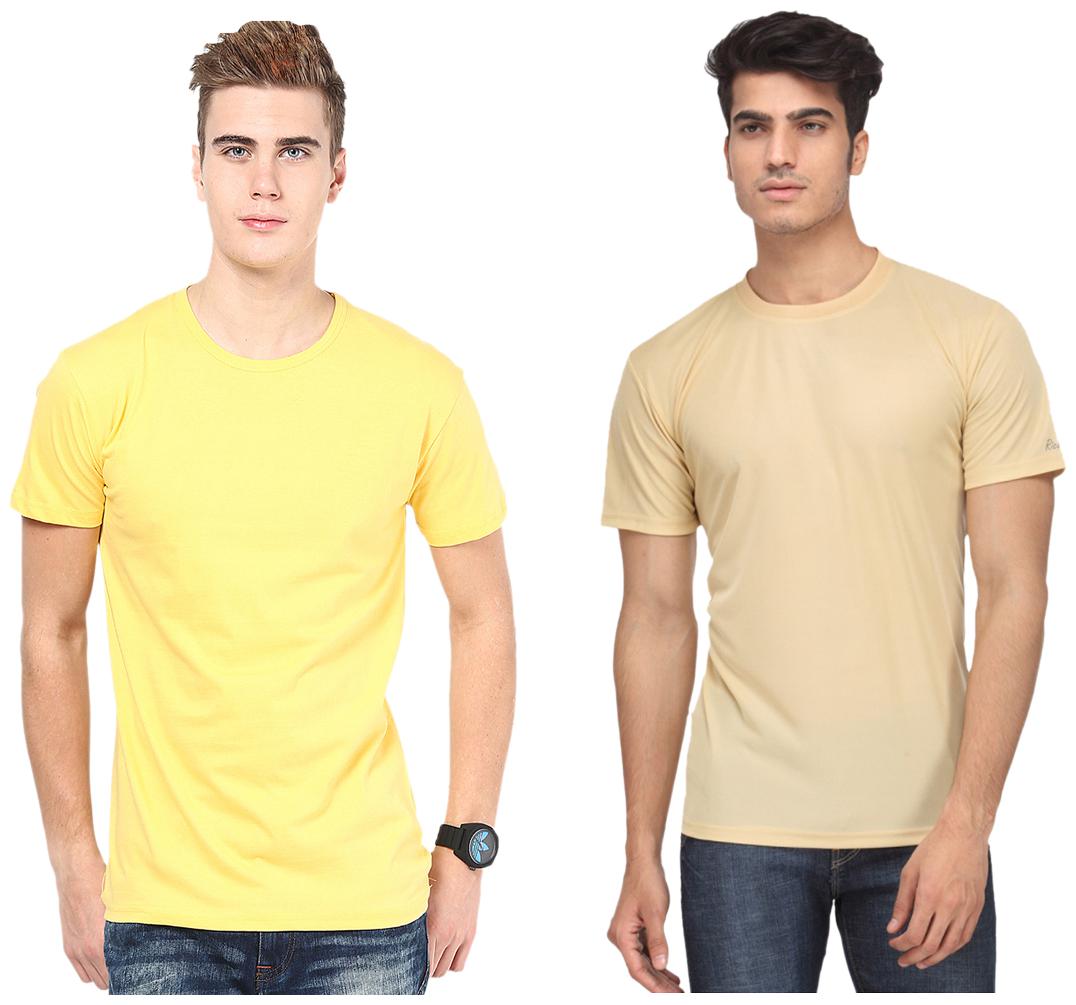 

FUNKY GUYS Men Multi Slim fit Polyester Round neck T-Shirt - Pack Of 2