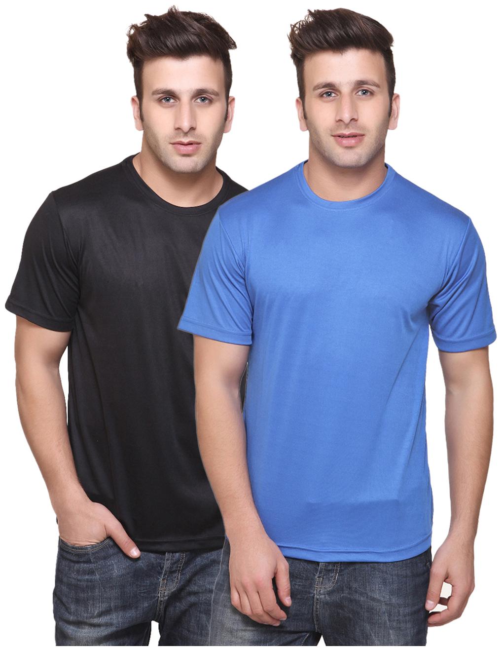 

FUNKY GUYS Men Multi Slim fit Polyester Round neck T-Shirt - Pack Of 2