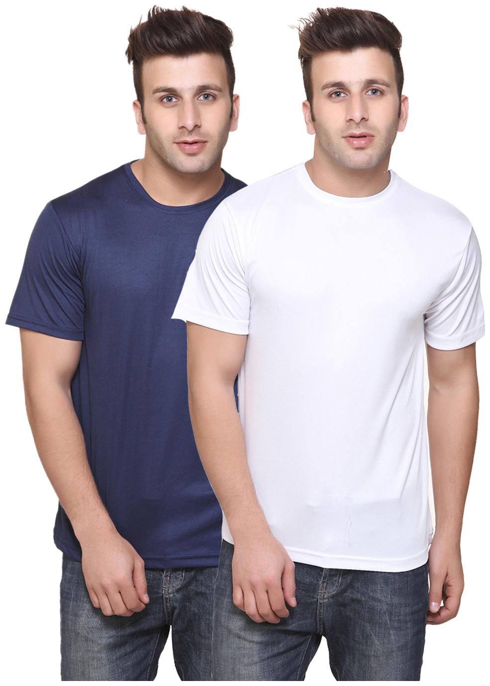 

FUNKY GUYS Men Multi Slim fit Polyester Round neck T-Shirt - Pack Of 2