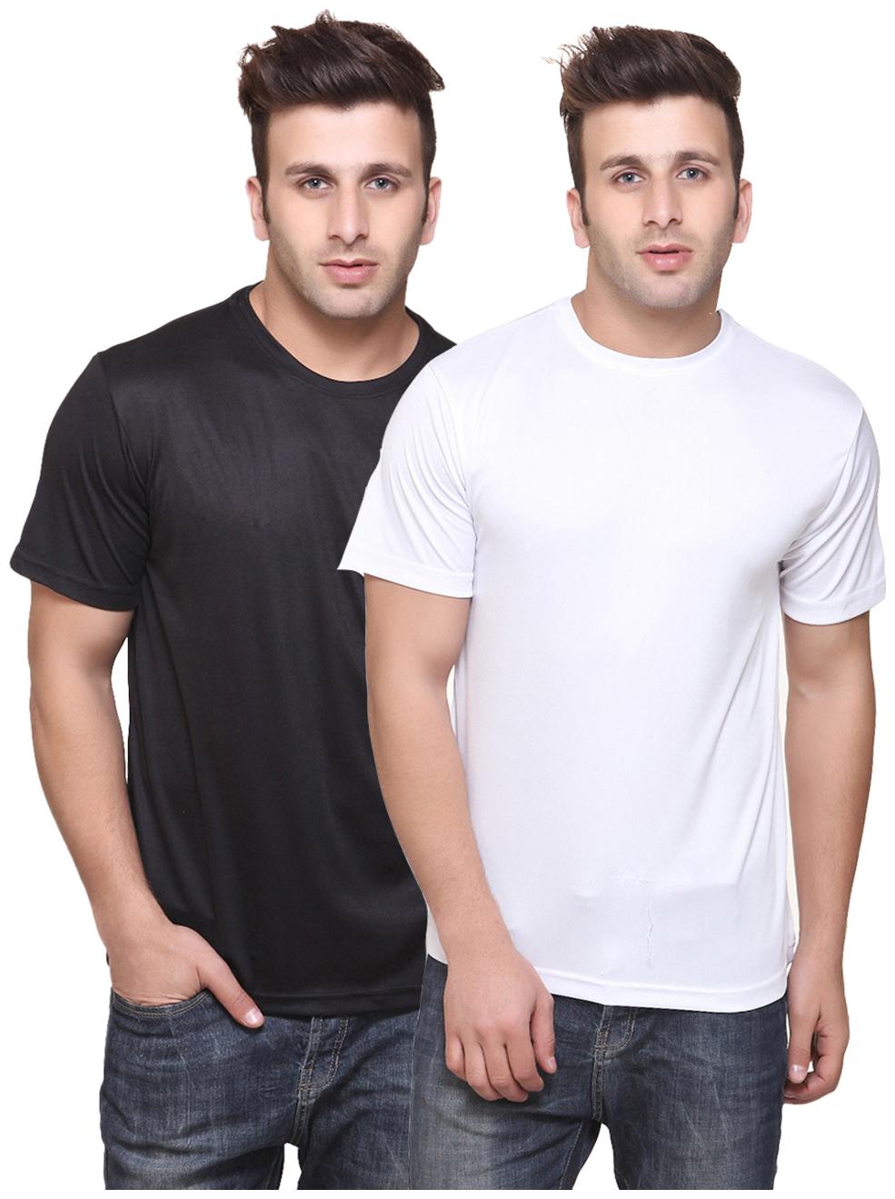 

FUNKY GUYS Men Multi Slim fit Polyester Round neck T-Shirt - Pack Of 2