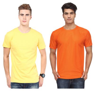 

FUNKY GUYS Men Multi Slim fit Polyester Round neck T-Shirt - Pack Of 2