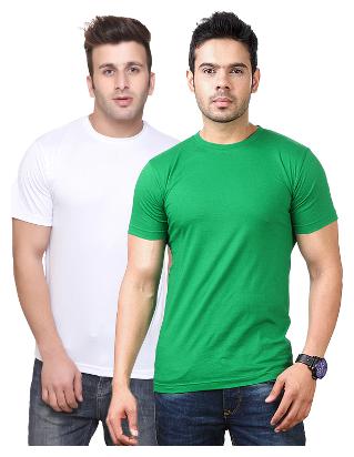 

FUNKY GUYS Men Multi Slim fit Polyester Round neck T-Shirt - Pack Of 2