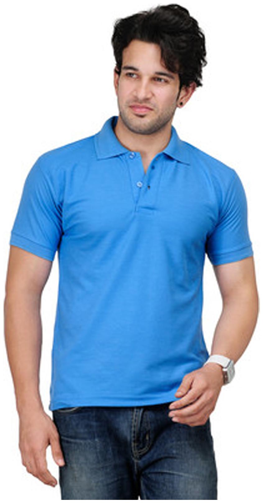 

FUNKY GUYS Men Blue Slim fit Polyester Polo collar T-Shirt - Pack Of 1