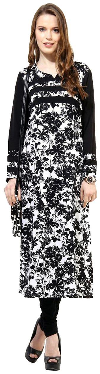 

FUOKO Black Crepe FWAPKU025WBL38 Kurti