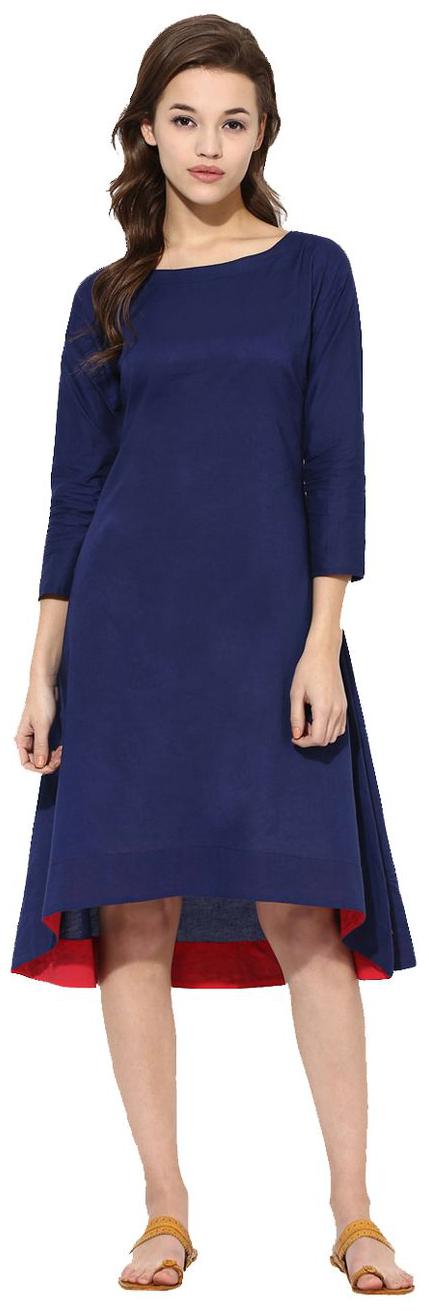

FUOKO Blue Crepe FWAPKU004BLU44 Kurti