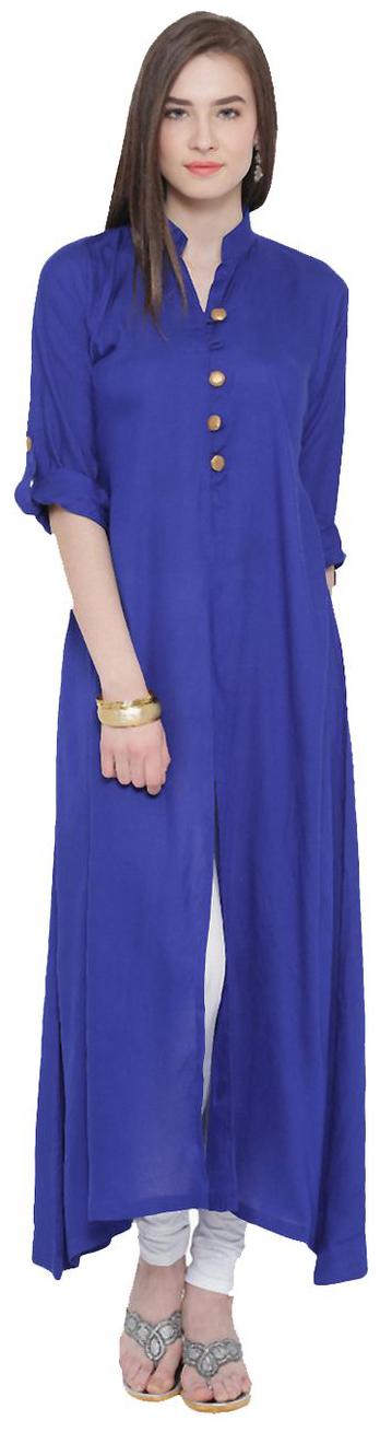 

FUOKO Blue Crepe FWAPKU007RYB44 Kurti
